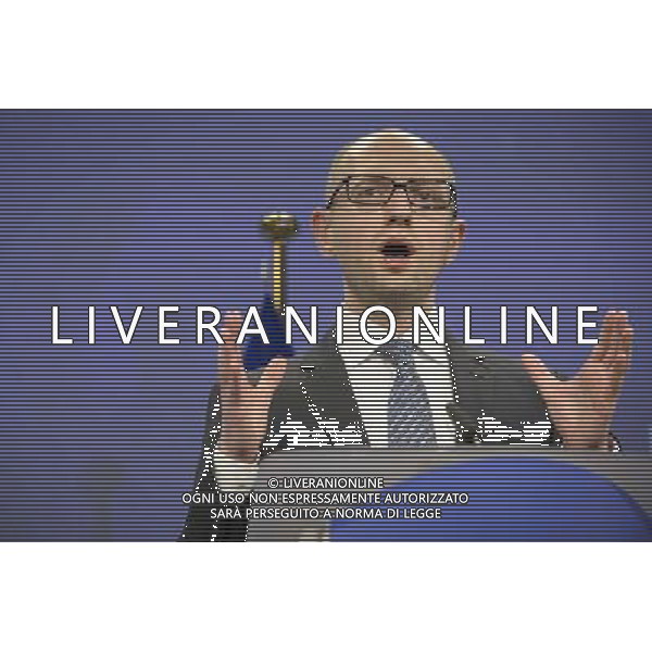 Ukrainian Prime Minister Arseniy Yatsenyuk holds press conference at the end of EU commission / Urkraine meeting at the EU council headquarters in Brussels, Belgium on 13.05.2014 Yatsenyuk and his government hold talks with the European Commission to examine further support (€355 million included in \'state building contract\') from the 28-nation bloc. by Wiktor Dabkowski AG ALDO LIVERANI SAS ONLY ITALY