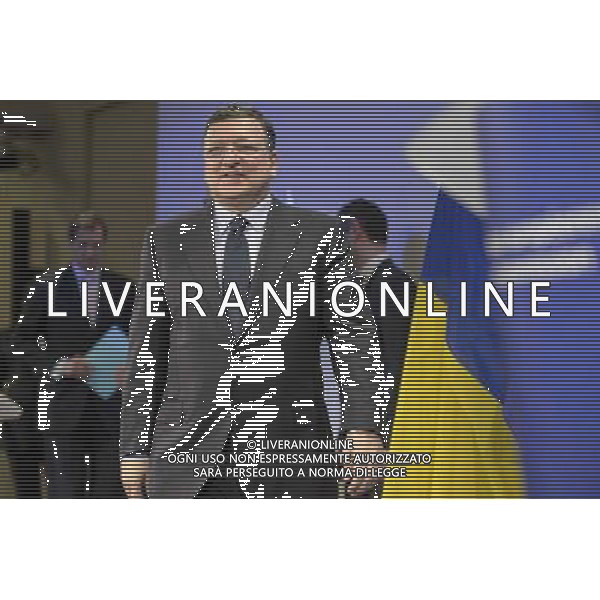 President Jose Manuel Barroso arrives for the signarture ceremony of financing program for Ukraine at the end of EU commission / Urkraine meeting at the EU council headquarters in Brussels, Belgium on 13.05.2014 Yatsenyuk and his government hold talks with the European Commission to examine further support (€355 million included in \'state building contract\') from the 28-nation bloc. by Wiktor Dabkowski AG ALDO LIVERANI SAS ONLY ITALY