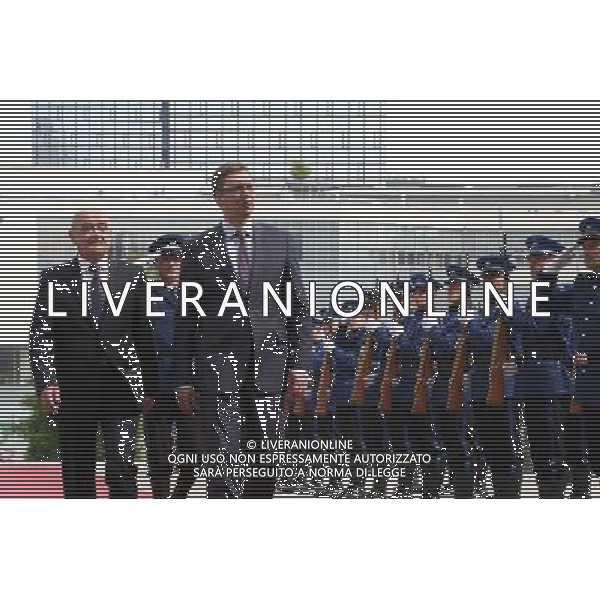 (140513) -- SARAJEVO, May 13, 2014 () -- Chairman of Council of Ministers of Bosnia and Herzegovina (BiH) Vjekoslav Bevanda (L) and visiting Serbian Prime Minister Aleksandar Vucic review honor guards in front of the Parliament building in Sarajevo, Bosnia-Herzegovina, on May 13, 2014.It is Vucic\'s first official visit abroad since he became Serbian prime minister in April. (/Haris Memija) AG ALDO LIVERANI SAS ONLY ITALY