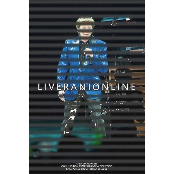 American singer-songwriter Barry Manilow (born Barry Alan Pincus) performs the first of two shows at Wembley Arena, London, England, UK on 13th May 2014. AG ALDOL IVERANI SAS ONLY ITALY
