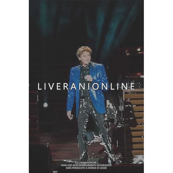 American singer-songwriter Barry Manilow (born Barry Alan Pincus) performs the first of two shows at Wembley Arena, London, England, UK on 13th May 2014. AG ALDOL IVERANI SAS ONLY ITALY