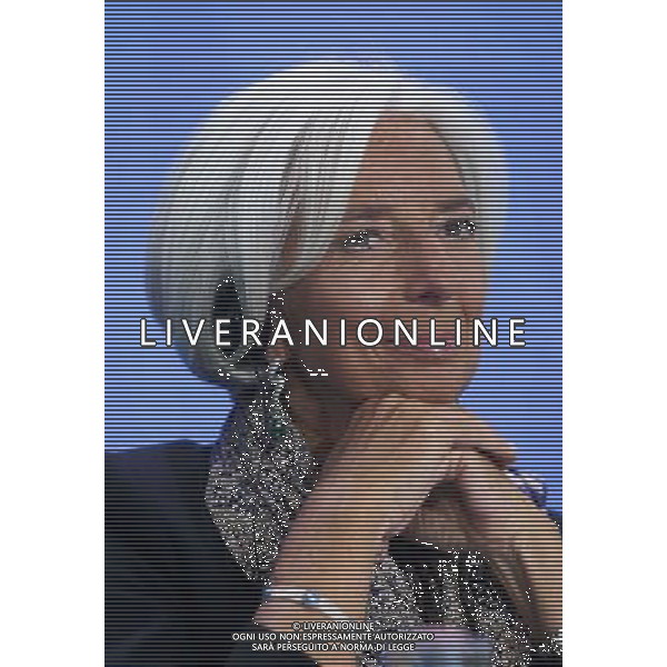 (140513) -- BERLIN, May 13, 2014 () -- The International Monetary Fund (IMF) Managing Director Christine Lagarde attends a press conference after a meeting at the Chancellery in Berlin, Germany, on May 13, 2014. (/Zhang Fan) AG ALDO LIVERANI SAS ONLY ITALY