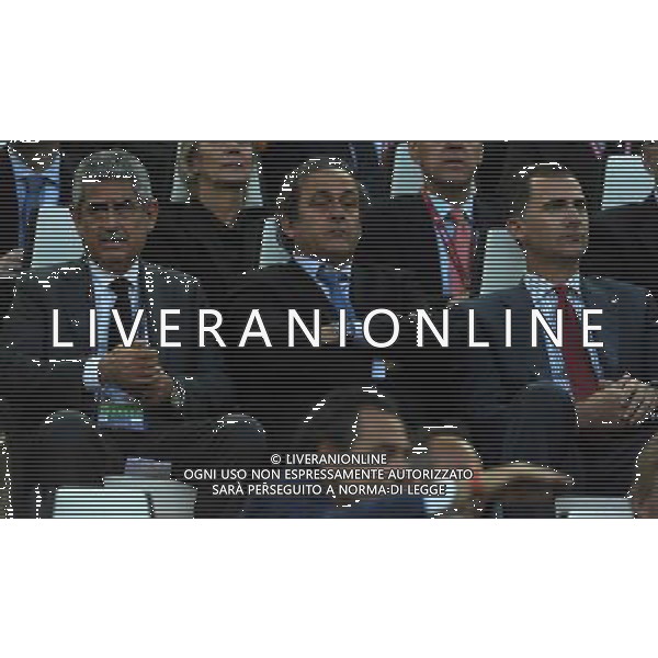 UEFA Europa League 2013/2014 Finale Torino - 14.05.2014 Siviglia-Benfica Nella Foto:platini con il principe di spagna e il presidente portoghese /Ph.Vitez-Ag. Aldo Liverani