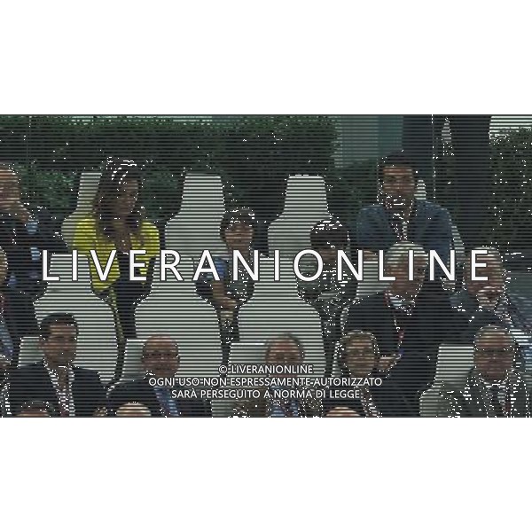 UEFA Europa League 2013/2014 Finale Torino - 14.05.2014 Siviglia-Benfica Nella Foto:buffon e la seredova in tribuna con i figli /Ph.Vitez-Ag. Aldo Liverani