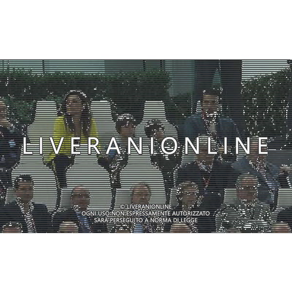 UEFA Europa League 2013/2014 Finale Torino - 14.05.2014 Siviglia-Benfica Nella Foto:buffon e la seredova in tribuna con i figli /Ph.Vitez-Ag. Aldo Liverani