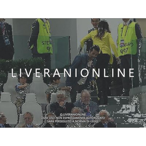 UEFA Europa League 2013/2014 Finale Torino - 14.05.2014 Siviglia-Benfica Nella Foto:buffon e la seredova lasciano lo stadio /Ph.Vitez-Ag. Aldo Liverani