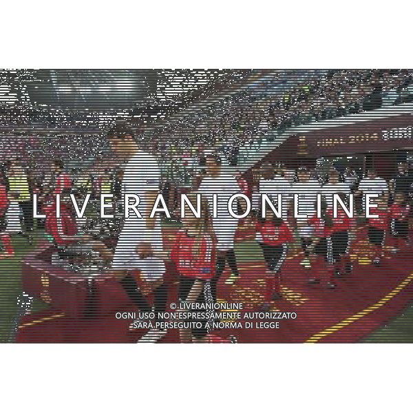 TURYN 14.05.2014 FINALOWY MECZ LIGA EUROPY SEZON 2013/14: SEVILLA FC - BENFICA LIZBONA --- UEFA EUROPA LEAGUE FINAL MATCH IN TURIN: SEVILLA FC - BENFICA LISBON PILKARZE SEVILLI FOT. PIOTR KUCZA/NEWSPIX.PL --- Newspix.pl ©NEWSPIX/AGENZIA ALDO LIVERANI SAS - ITALY ONLY - Siviglia - Benfica UEFA Europa League 2013/2014 Finale Torino - 14.05.2014 *** Local Caption *** www.newspix.pl mail us: info@newspix.pl call us: 0048 022 23 22 222 --- Polish Picture Agency by Ringier Axel Springer Poland