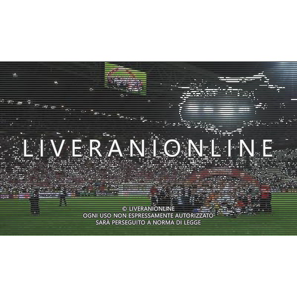 UEFA Europa League 2013/2014 Finale Torino - 14.05.2014 Siviglia-Benfica Nella Foto:foto di gruppodel siviglia con la coppa /Ph.Vitez-Ag. Aldo Liverani