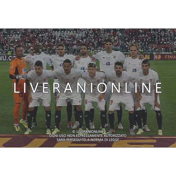 UEFA Europa League 2013/2014 Finale Torino - 14.05.2014 Siviglia-Benfica Nella Foto:Siviglia Squadra Formazione Beto,Fazio,Carrico,Bacca,Rakitic,Moreno,Reyes,Vitolo,Pareja,Coke,Mbia /Ph.Vitez-Ag. Aldo Liverani