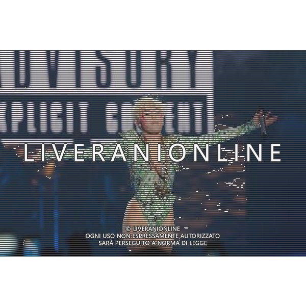 Miley Cyrus performing at Phone 4u Arena, Manchester, England on 14th May 2014. Â©Photoshot/Ag. Aldo Liverani s.a.s.-Only Italy-Editorial Use Only