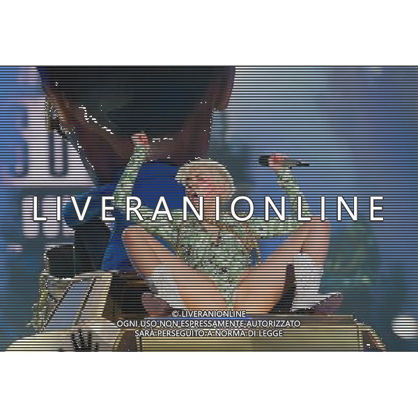 Miley Cyrus performing at Phone 4u Arena, Manchester, England on 14th May 2014. Â©Photoshot/Ag. Aldo Liverani s.a.s.-Only Italy-Editorial Use Only