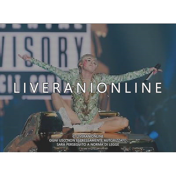 Miley Cyrus performing at Phone 4u Arena, Manchester, England on 14th May 2014. Â©Photoshot/Ag. Aldo Liverani s.a.s.-Only Italy-Editorial Use Only