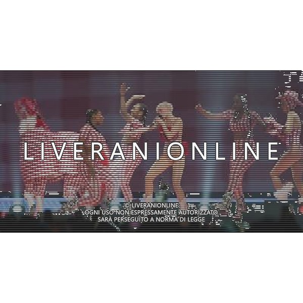 Miley Cyrus performing at Phone 4u Arena, Manchester, England on 14th May 2014. Â©Photoshot/Ag. Aldo Liverani s.a.s.-Only Italy-Editorial Use Only