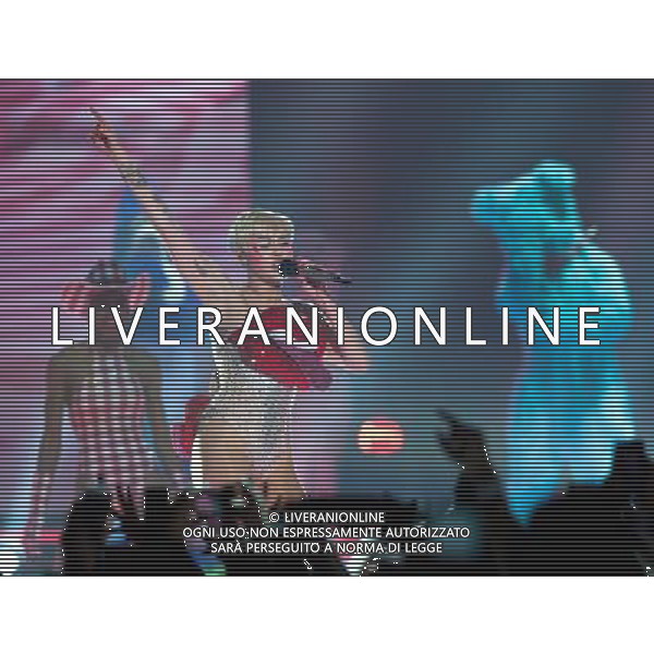 Miley Cyrus performing at Phone 4u Arena, Manchester, England on 14th May 2014. Â©Photoshot/Ag. Aldo Liverani s.a.s.-Only Italy-Editorial Use Only