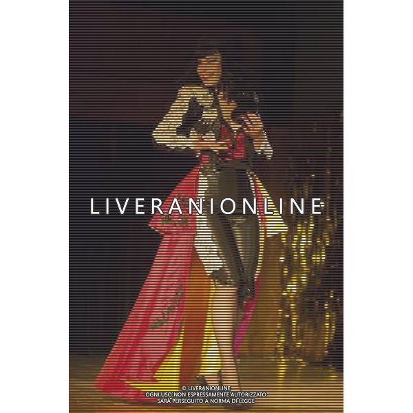 Pictured: Evita Mansfield from Barcelona, Spain, performing as a torero. The 8th Annual London Burlesque Festival opens with the Red Carpet Rollout gala show at Conway Hall, Red Lion Square. The festival prganised by Chaz Royal runs until 25 May 2014. ©Photoshot/Ag. Aldo Liverani s.a.s.-Only Italy-Editorial Use Only