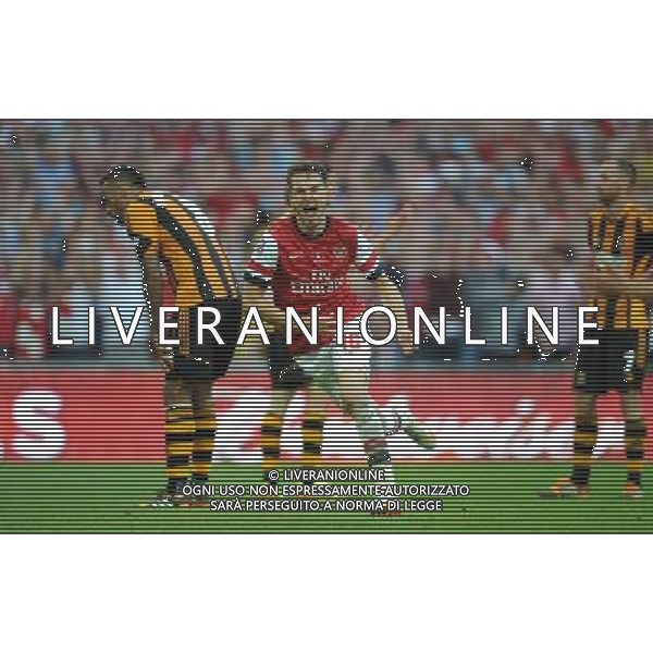 AARON RAMSEY CELEBRATES GOAL ARSENAL FC V HULL CITY FC ARSENAL FC V HULL CITY FC, THE BUDWEISER FA CUP FINAL WEMBLEY STADIUM, LONDON, ENGLAND 17 May 2014 GAU80889 THE BUDWEISER FA CUP FINAL 2014 WARNING! This Photograph May Only Be Used For Newspaper And/Or Magazine Editorial Purposes. May Not Be Used For Publications Involving 1 player, 1 Club Or 1 Competition Without Written Authorisation From Football DataCo Ltd. For Any Queries, Please Contact Football DataCo Ltd on +44 (0) 207 864 9121 ag aldo liverani sas only italy