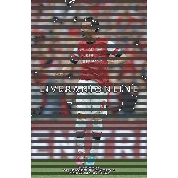 SANTI CAZORLA CELEBRATES GOAL ARSENAL FC V HULL CITY FC ARSENAL FC V HULL CITY FC, THE BUDWEISER FA CUP FINAL WEMBLEY STADIUM, LONDON, ENGLAND 17 May 2014 GAU80875 THE BUDWEISER FA CUP FINAL 2014 WARNING! This Photograph May Only Be Used For Newspaper And/Or Magazine Editorial Purposes. May Not Be Used For Publications Involving 1 player, 1 Club Or 1 Competition Without Written Authorisation From Football DataCo Ltd. For Any Queries, Please Contact Football DataCo Ltd on +44 (0) 207 864 9121 ag aldo liverani sas only italy