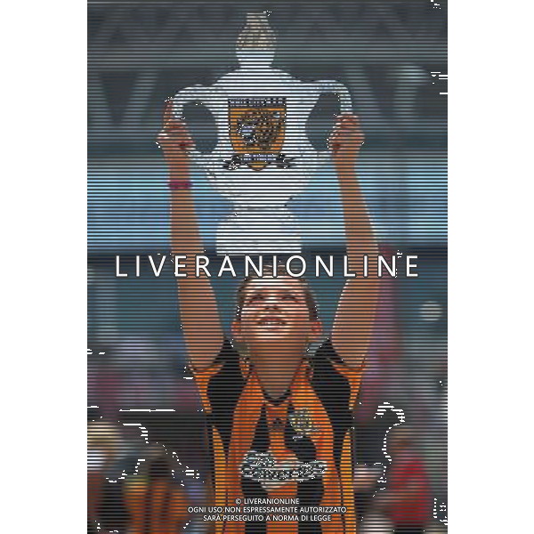 YOUNG HULL FAN WITH FA CUP ARSENAL FC V HULL CITY FC ARSENAL FC V HULL CITY FC, THE BUDWEISER FA CUP FINAL WEMBLEY STADIUM, LONDON, ENGLAND 17 May 2014 GAU80854 THE BUDWEISER FA CUP FINAL 2014 WARNING! This Photograph May Only Be Used For Newspaper And/Or Magazine Editorial Purposes. May Not Be Used For Publications Involving 1 player, 1 Club Or 1 Competition Without Written Authorisation From Football DataCo Ltd. For Any Queries, Please Contact Football DataCo Ltd on +44 (0) 207 864 9121 ag aldo liverani sas only italy