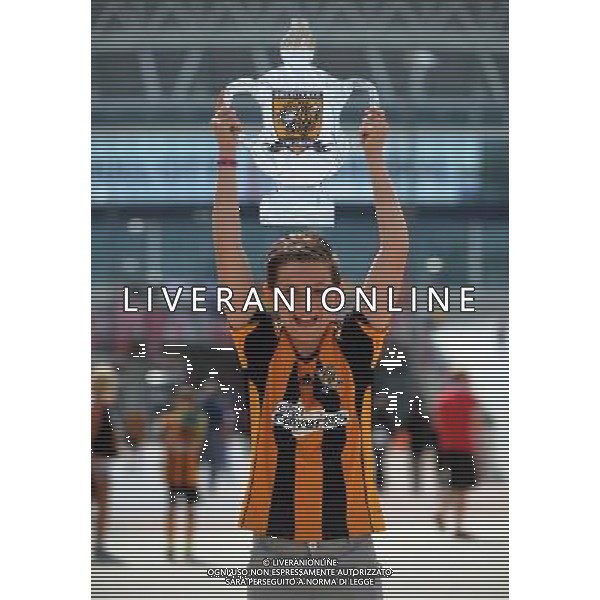 YOUNG HULL FAN WITH FA CUP ARSENAL FC V HULL CITY FC ARSENAL FC V HULL CITY FC, THE BUDWEISER FA CUP FINAL WEMBLEY STADIUM, LONDON, ENGLAND 17 May 2014 GAU80853 THE BUDWEISER FA CUP FINAL 2014 WARNING! This Photograph May Only Be Used For Newspaper And/Or Magazine Editorial Purposes. May Not Be Used For Publications Involving 1 player, 1 Club Or 1 Competition Without Written Authorisation From Football DataCo Ltd. For Any Queries, Please Contact Football DataCo Ltd on +44 (0) 207 864 9121 ag aldo liverani sas only italy