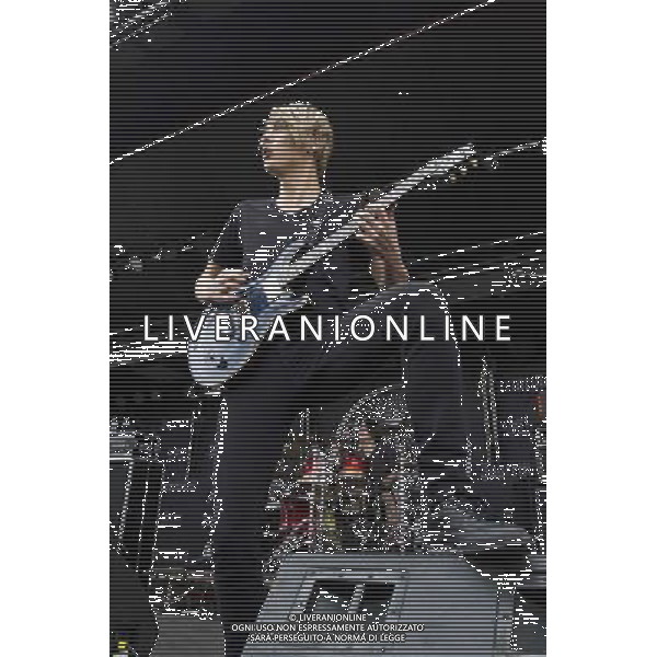 One OK Go - Live act performing at Crew Stadium at Rock On The Range in Columbus, Ohio - May 16, 2014. AG ALDO LIVERANI SAS ONLY ITALY
