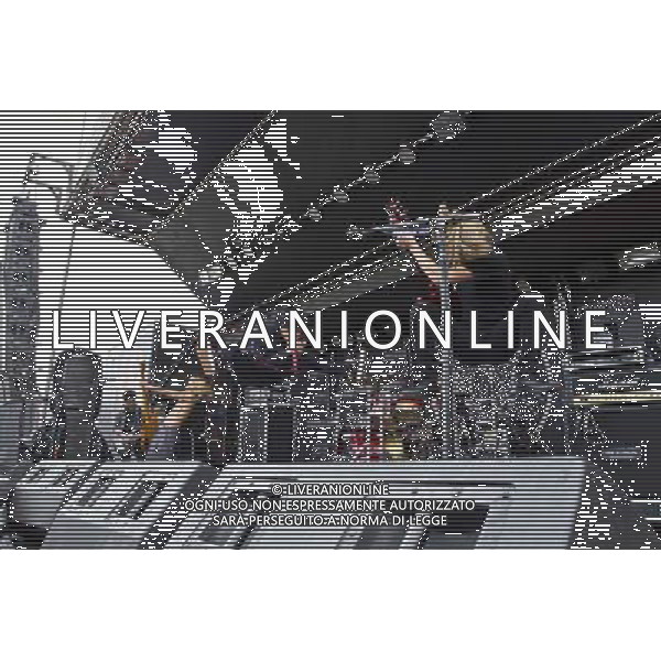 One OK Go - Live act performing at Crew Stadium at Rock On The Range in Columbus, Ohio - May 16, 2014. AG ALDO LIVERANI SAS ONLY ITALY
