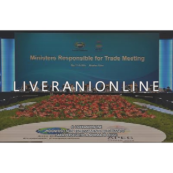 (140517) -- QINGDAO, May 17, 2014 () -- The APEC trade ministers\' meeting is held in the coastal city of Qingdao, east China\'s Shandong province, May 17, 2014. The two-day meeting of APEC trade ministers opened Saturday. (/li Ziheng) (wf) ©PHOTOSHOT/Agenzia Aldo Liverani sas - ITALY ONLY - EDITORIAL USE ONLY ©photoshot/Agenzia Aldo Liverani sas - ITALY ONLY - EDITORIAL USE ONLY - La riunione dei ministri del Commercio dell\'APEC nella provincia di Shandong della Cina orientale Qingdao, 17 maggio 2014.