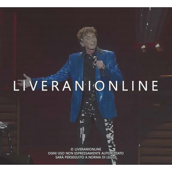 Barry Manilow performing Phones 4u Arena, Manchester, England on 18th May 2014. AG ALDO LIVERANI SAS ONLY ITALY