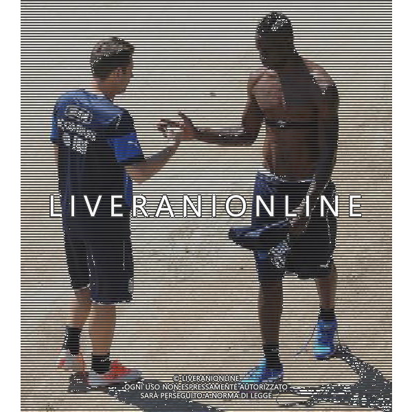 Raduno Nazionale Italiana in vista dei Mondiali di Calcio FIFA 2014 in Brasile Firenze - 20.05.2014 Allenamento Nella Foto:cassano balotelli /Ph.Vitez-Ag. Aldo Liverani