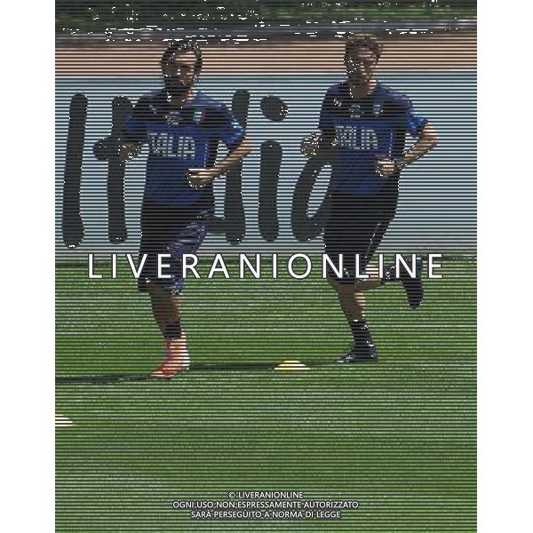 Raduno Nazionale Italiana in vista dei Mondiali di Calcio FIFA 2014 in Brasile Firenze - 20.05.2014 Allenamento Nella Foto:pirlo marchisio /Ph.Vitez-Ag. Aldo Liverani