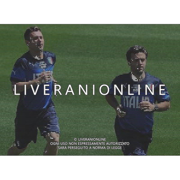 Raduno Nazionale Italiana in vista dei Mondiali di Calcio FIFA 2014 in Brasile Firenze - 20.05.2014 Allenamento Nella Foto:rossi giuseppe e antonio cassano /Ph.Vitez-Ag. Aldo Liverani