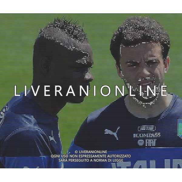 Raduno Nazionale Italiana in vista dei Mondiali di Calcio FIFA 2014 in Brasile Firenze - 20.05.2014 Allenamento Nella Foto:balotelli mario e giuseppe rossi /Ph.Vitez-Ag. Aldo Liverani