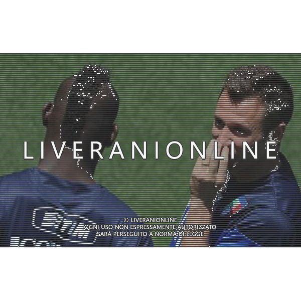 Raduno Nazionale Italiana in vista dei Mondiali di Calcio FIFA 2014 in Brasile Firenze - 20.05.2014 Allenamento Nella Foto:cassano balotelli /Ph.Vitez-Ag. Aldo Liverani