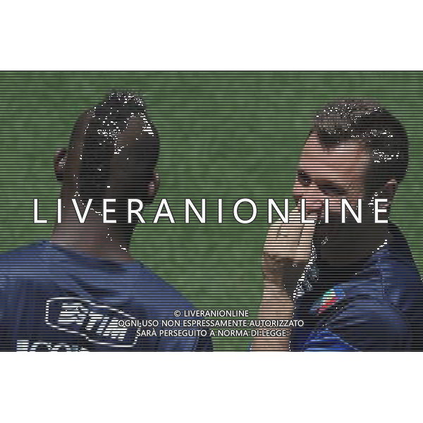 Raduno Nazionale Italiana in vista dei Mondiali di Calcio FIFA 2014 in Brasile Firenze - 20.05.2014 Allenamento Nella Foto:cassano balotelli /Ph.Vitez-Ag. Aldo Liverani