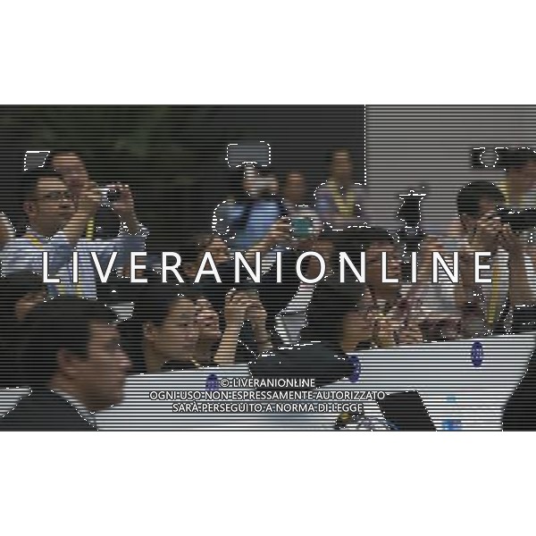 (140521) -- SHANGHAI, May 21, 2014 () -- Journalists work at the media center of the fourth summit of the Conference on Interaction and Confidence Building Measures in Asia (CICA) in east China\'s Shanghai, May 21, 2014. The fourth CICA summit began in Shanghai on Wednesday morning. (/Pei Xin) (lfj) ©PHOTOSHOT/Agenzia Aldo Liverani sas - ITALY ONLY - EDITORIAL USE ONLY - Sessione di apertura del quarto vertice della Conferenza sull\'interazione e misure di rafforzamento della fiducia in Asia (CICA), a Shanghai, Cina 21 Maggio 2014.