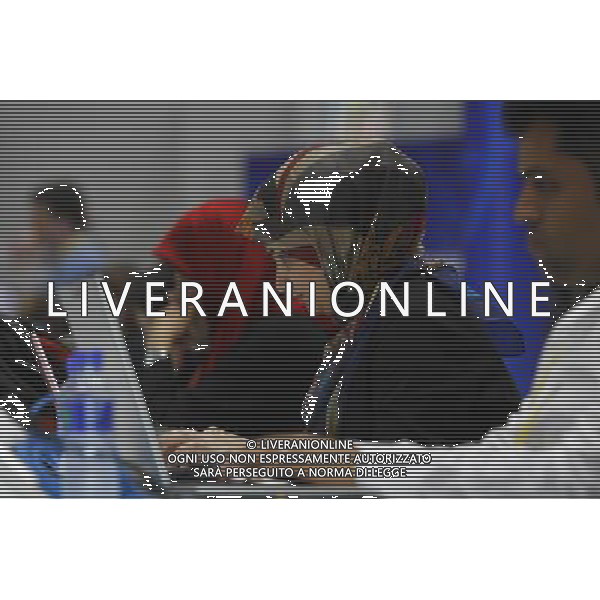 (140521) -- SHANGHAI, May 21, 2014 () -- Journalists work at the media center of the fourth summit of the Conference on Interaction and Confidence Building Measures in Asia (CICA) in east China\'s Shanghai, May 21, 2014. The fourth CICA summit began in Shanghai on Wednesday morning. (/Lyu Xun) (lfj) ©PHOTOSHOT/Agenzia Aldo Liverani sas - ITALY ONLY - EDITORIAL USE ONLY - Sessione di apertura del quarto vertice della Conferenza sull\'interazione e misure di rafforzamento della fiducia in Asia (CICA), a Shanghai, Cina 21 Maggio 2014.