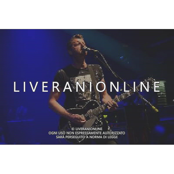 Guitarist Richard McNamara of Yorkshire band Embrace performing at the first of two shows at Shepherd\'s Bush Empire, London, England, UK on Tuesday May 20th, 2014. ©PHOTOSHOT/Agenzia Aldo Liverani sas - ITALY ONLY - EDITORIAL USE ONLY