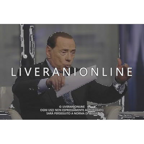 Roma - 21/05/2014 - Studi RAI Teulada - Porta a Porta - nella foto: Silvio Berlusconi / Ph. Fabrizio Corradetti - Ag. Aldo Liverani Sas