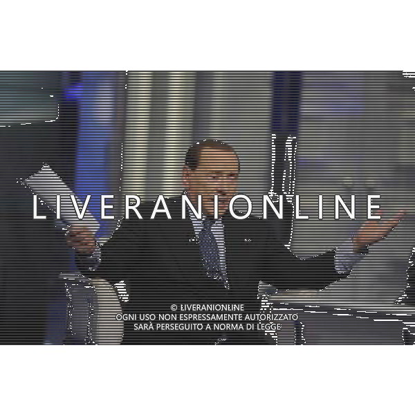 Roma - 21/05/2014 - Studi RAI Teulada - Porta a Porta - nella foto: Silvio Berlusconi / Ph. Fabrizio Corradetti - Ag. Aldo Liverani Sas