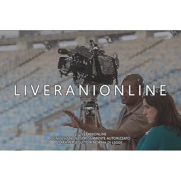 (140522) -- RIO DE JANEIRO, May 22, 2014 () -- Reporters work on the tribune in the Maracana Stadium in Rio de Janeiro, Brazil, May 21, 2014. The Maracana Stadium, with a capacity of 78 thousand spectators, will hold 4 group match, a match from the round of 16, a quarter-final and the final match of the 2014 FIFA World Cup. (/Xu Zijian) ©PHOTOSHTO/AGENZIA ALDO LIVERANI SAS - ITALY ONLY - STADIO BRASILE