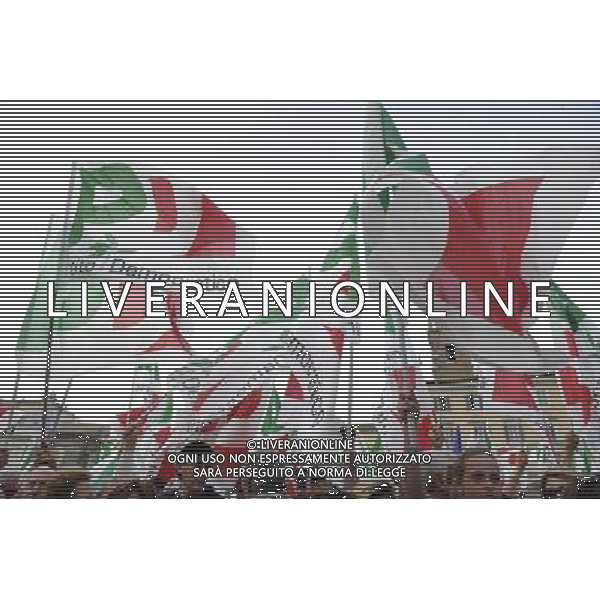 COMIZIO DEL LEADER DEL PD MATTEO RENZI IN PIAZZA DEL POPOLO A ROMA 22 maggio 2014.PER LE ELEZIONI EUROPEE 2014 ©Corradetti/AGENZIA ALDO LIVERANI SAS