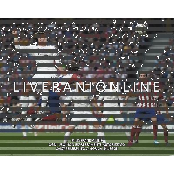 Real Madrid\'s Gareth Bale in action during todays match Photographer Ian Cook/CameraSport Football - UEFA Champions League Final 2014 - Real Madrid v Atletico Madrid - Saturday 24th May 2014 - Stadium of Light - Lisbon - Portugal © CameraSport - 43 Linden Ave. Countesthorpe. Leicester. England. LE8 5PG - Tel: +44 (0) 116 277 4147 - admin@camerasport.com - www.camerasport.com /AGENZIA ALDO LIVERANI SAS - ITALY ONLY - Real Madrid - Atletico Madrid UEFA Champions League 2013/2014 Finale Lisbona (Portogallo) - 24.05.2014