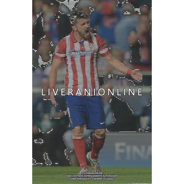 Atletico Madrid\'s David Villa in action during todays match Photographer Ian Cook/CameraSport Football - UEFA Champions League Final 2014 - Real Madrid v Atletico Madrid - Saturday 24th May 2014 - Stadium of Light - Lisbon - Portugal © CameraSport - 43 Linden Ave. Countesthorpe. Leicester. England. LE8 5PG - Tel: +44 (0) 116 277 4147 - admin@camerasport.com - www.camerasport.com /AGENZIA ALDO LIVERANI SAS - ITALY ONLY - Real Madrid - Atletico Madrid UEFA Champions League 2013/2014 Finale Lisbona (Portogallo) - 24.05.2014