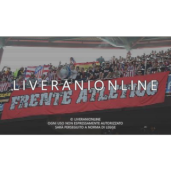 Atletico Madrid fans in action during todays match Photographer Ian Cook/CameraSport Football - UEFA Champions League Final 2014 - Real Madrid v Atletico Madrid - Saturday 24th May 2014 - Stadium of Light - Lisbon - Portugal © CameraSport - 43 Linden Ave. Countesthorpe. Leicester. England. LE8 5PG - Tel: +44 (0) 116 277 4147 - admin@camerasport.com - www.camerasport.com /AGENZIA ALDO LIVERANI SAS - ITALY ONLY - Real Madrid - Atletico Madrid UEFA Champions League 2013/2014 Finale Lisbona (Portogallo) - 24.05.2014