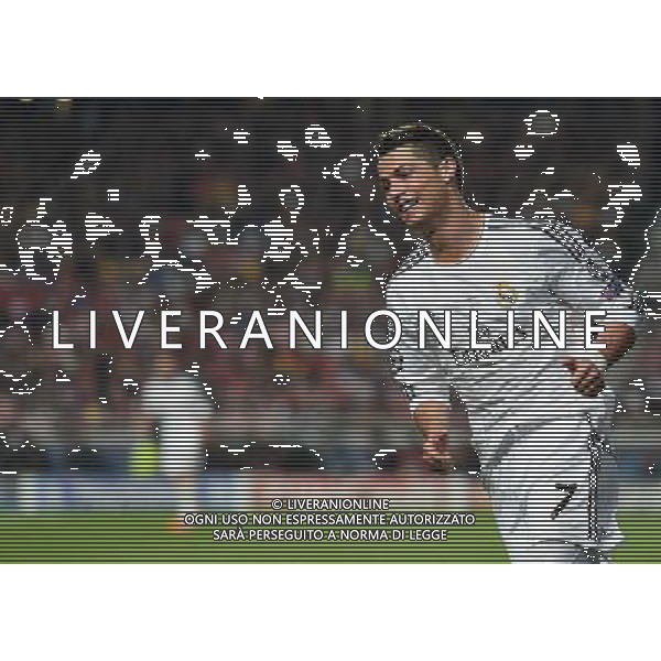 Real Madrid\'s Cristiano Ronaldo in action during todays match Photographer Ian Cook/CameraSport Football - UEFA Champions League Final 2014 - Real Madrid v Atletico Madrid - Saturday 24th May 2014 - Stadium of Light - Lisbon - Portugal © CameraSport - 43 Linden Ave. Countesthorpe. Leicester. England. LE8 5PG - Tel: +44 (0) 116 277 4147 - admin@camerasport.com - www.camerasport.com /AGENZIA ALDO LIVERANI SAS - ITALY ONLY - Real Madrid - Atletico Madrid UEFA Champions League 2013/2014 Finale Lisbona (Portogallo) - 24.05.2014