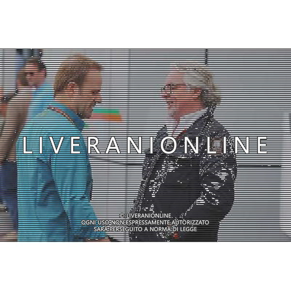 (L to R): Rubens Barrichello (BRA) with Keke Rosberg (FIN). 25.05.2014. Formula 1 World Championship, Rd 6, Monaco Grand Prix, Monte Carlo, Monaco, Race Day. - www.xpbimages.com, EMail: requests@xpbimages.com - copy of publication required for printed pictures. Every used picture is fee-liable. © Copyright: Moy / XPB Images ITALY ONLY - GP MONACO F1 GARA /AGENZIA ALDO LIVERANI SAS - ITALY ONLY - EDITORIAL USE ONLY
