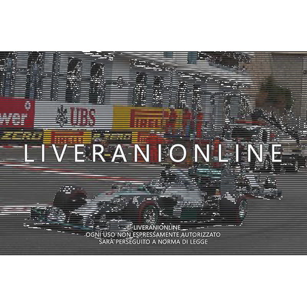 Nico Rosberg (GER) Mercedes AMG F1 W05 leads team mate Lewis Hamilton (GBR) Mercedes AMG F1 W05. 25.05.2014. Formula 1 World Championship, Rd 6, Monaco Grand Prix, Monte Carlo, Monaco, Race Day. - www.xpbimages.com, EMail: requests@xpbimages.com - copy of publication required for printed pictures. Every used picture is fee-liable. © Copyright: Batchelor / XPB Images ITALY ONLY - GP MONACO F1 GARA /AGENZIA ALDO LIVERANI SAS - ITALY ONLY - EDITORIAL USE ONLY