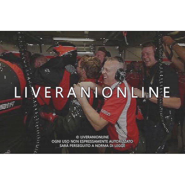 The Marussia F1 Team celebrate Jules Bianchi (FRA) scoring their first F1 points. 25.05.2014. Formula 1 World Championship, Rd 6, Monaco Grand Prix, Monte Carlo, Monaco, Race Day. - www.xpbimages.com, EMail: requests@xpbimages.com - copy of publication required for printed pictures. Every used picture is fee-liable. © Copyright: Batchelor / XPB Images ©/AGENZIA ALDO LIVERANI SAS - ITALY ONLY - EDITORIAL USE ONLY - GP MONACO F1 GARA