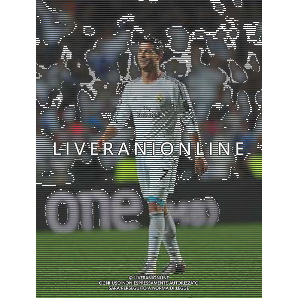 (140525) -- LISBON, May 25, 2014 () -- Real Madrid\'s Cristiano Ronaldo reacts during the UEFA Champions League Final Real Madrid vs Atletico de Madrid at Luz stadium in Lisbon, capital of Portugal, on May 24, 2014. Real Madrid won 4-1. (/Zhang Liyun) ©PHOTOSHOT/AGENZIA ALDO LIVERANI SAS - ITALY ONLY - EDITORIAL USE ONLY