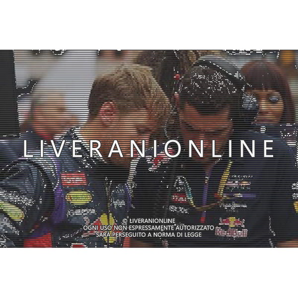 (L to R): Sebastian Vettel (GER) Red Bull Racing with Guillaume Rocquelin (ITA) Red Bull Racing Race Engineer on the grid. 25.05.2014. Formula 1 World Championship, Rd 6, Monaco Grand Prix, Monte Carlo, Monaco, Race Day. - www.xpbimages.com, EMail: requests@xpbimages.com - copy of publication required for printed pictures. Every used picture is fee-liable. © Copyright: Photo4 / XPB Images AG ALDO LIVERANI SAS ONLY ITALY