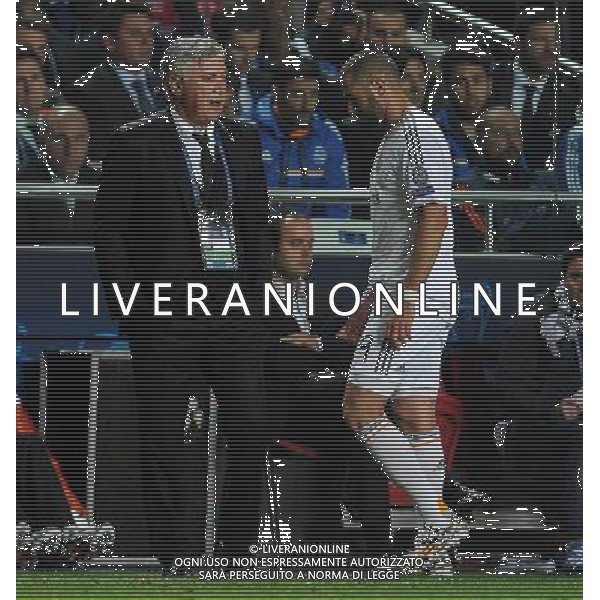 UEFA Champions League 2013/2014 Finale Lisbona (Portogallo) - 24.05.2014 Real Madrid-Atletico Madrid Nella Foto:Ancelotti Carlo-Benzema Karim /Ph.Vitez-Ag. Aldo Liverani